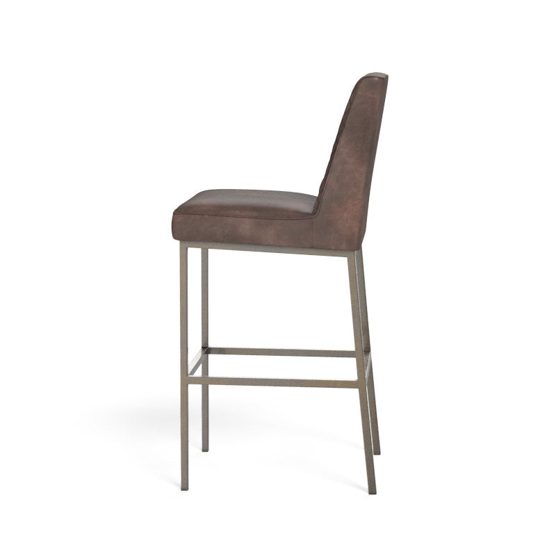 Leighland Barstool - Havana Dark Brown-Sunpan-SUNPAN-104903-Bar Stools-2-France and Son