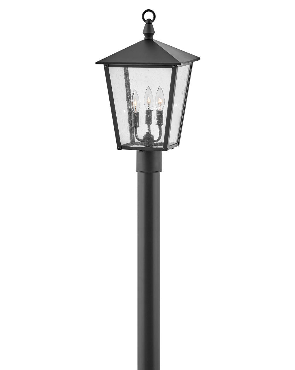 Outdoor Huntersfield Large Post Top or Pier Mount Lantern-Hinkley Lighting-HINKLEY-14061BK-Outdoor Post LanternsBlack-2-France and Son