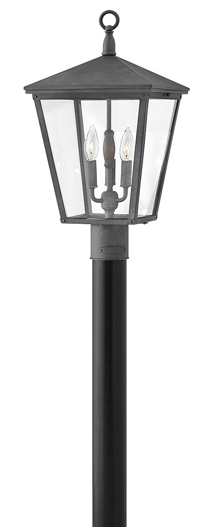 Outdoor Trellis - Large Post Top or Pier Mount Lantern-Hinkley Lighting-HINKLEY-1431DZ-LL-Outdoor LightingAged Zinc with bulb-2-France and Son