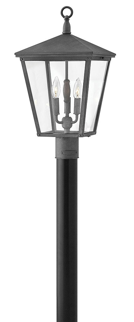 Outdoor Trellis - Large Post Top or Pier Mount Lantern-Hinkley Lighting-HINKLEY-1431DZ-Outdoor LightingAged Zinc without bulb-3-France and Son