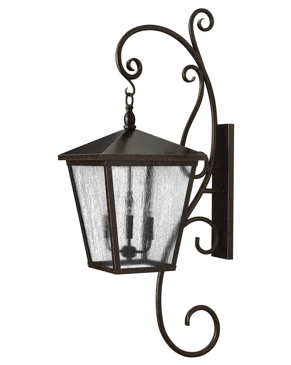 Trellis Extra Large Wall Mount Lantern with Scroll-Hinkley Lighting-HINKLEY-1439RB-Flush MountsRegency Bronze-NON LED-4-France and Son