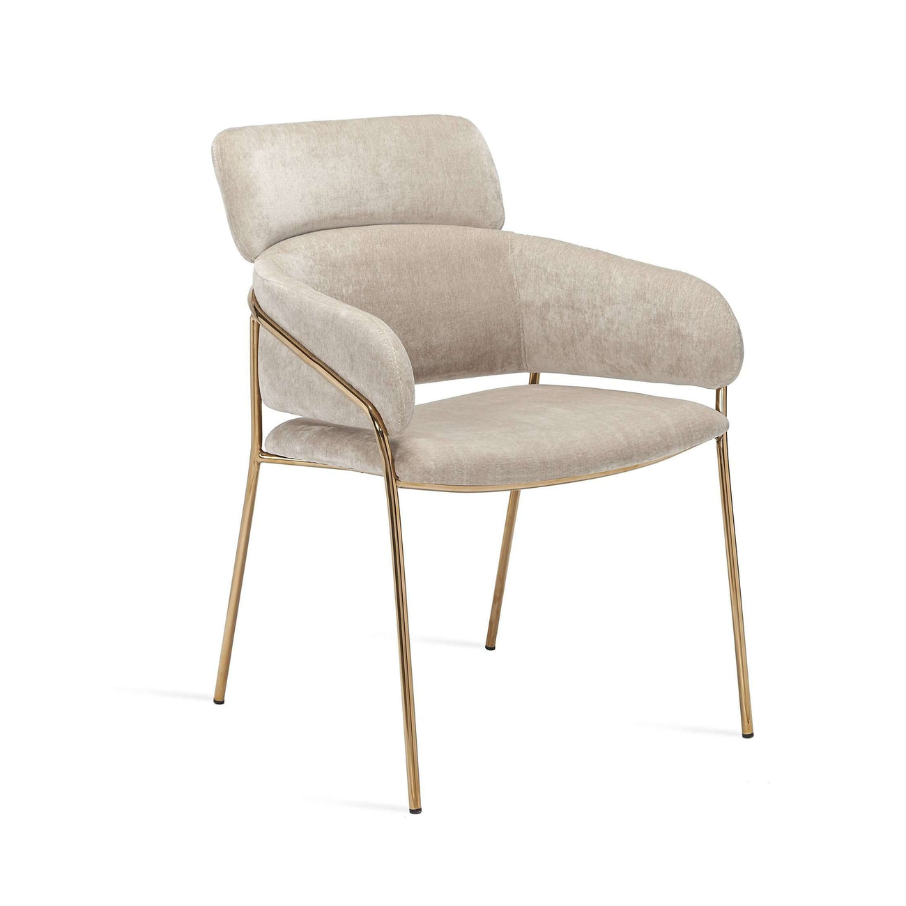 Marino Chair-Interlude-INTER-145181-Dining ChairsBeige Latte / Gold-1-France and Son