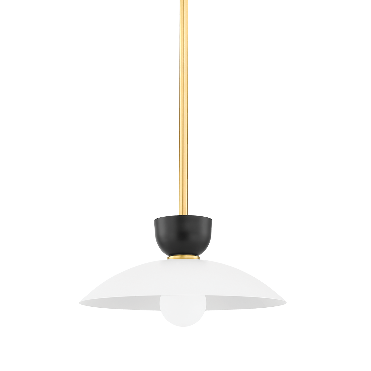 Whitley 1 Light Small Pendant-Mitzi-HVL-H481701S-AGB-PendantsAged Brass-1-France and Son