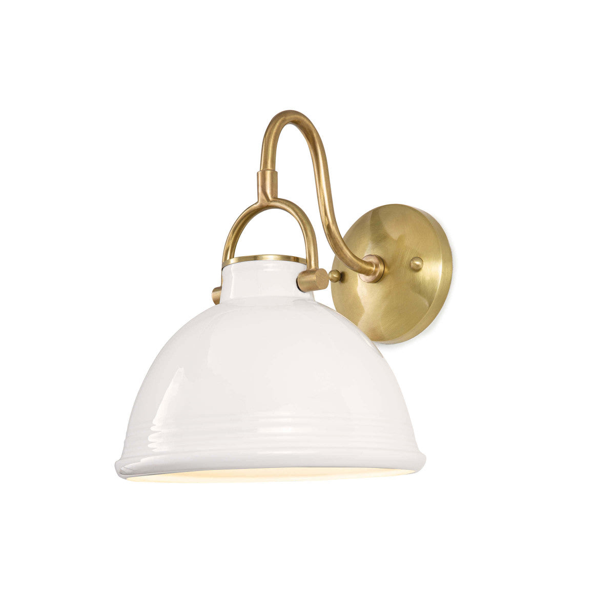 Eloise Ceramic Sconce - White-Regina Andrew Design-STOCKR-RAD-15-1124WT-Bathroom Lighting-1-France and Son