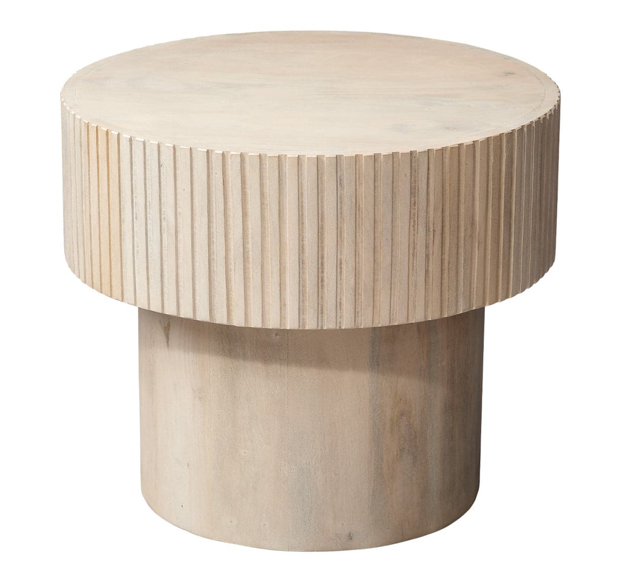 Notch Round Side Table-Jamie Young-JAMIEYO-20NOTC-RNBW-Side TablesWhite Bleach-5-France and Son