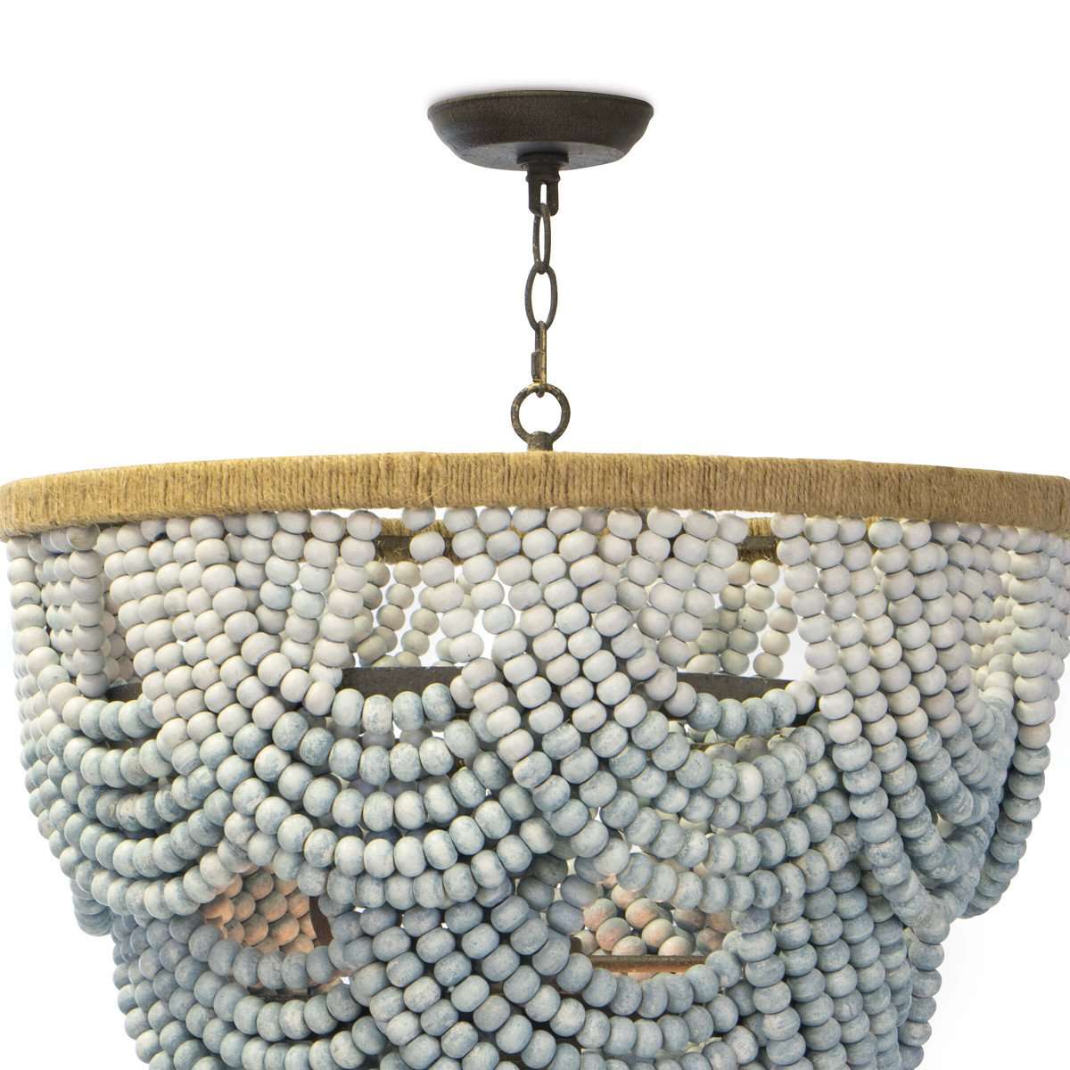 Coastal Living Ombre Wood Bead Chandelier-Regina Andrew Design-RAD-16-1179-Chandeliers-2-France and Son