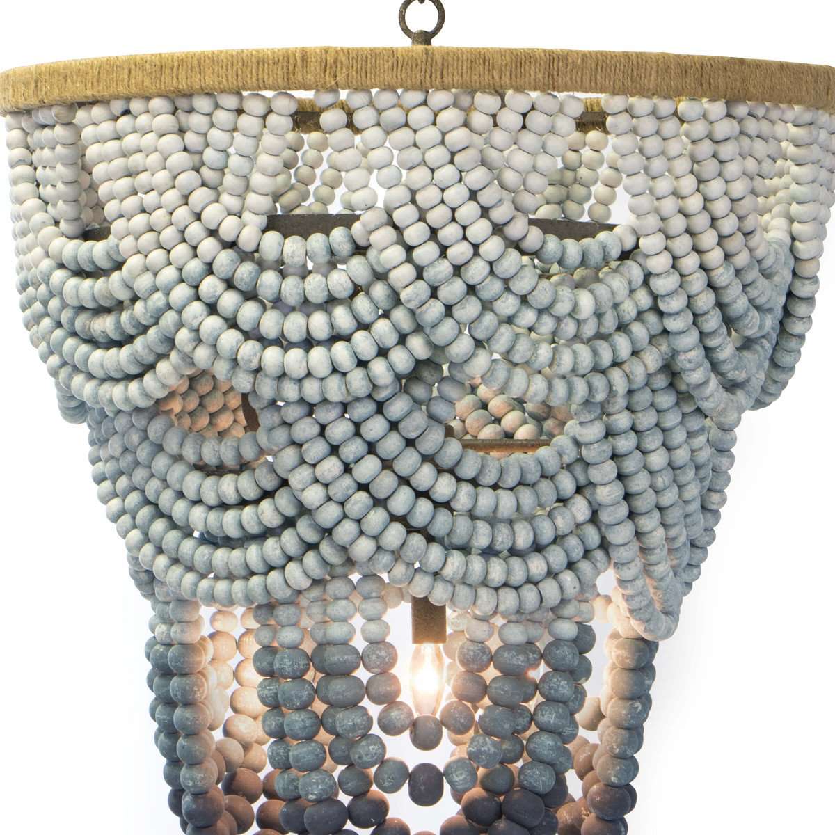 Coastal Living Ombre Wood Bead Chandelier-Regina Andrew Design-RAD-16-1179-Chandeliers-3-France and Son