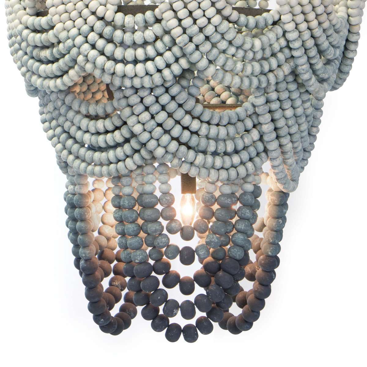 Coastal Living Ombre Wood Bead Chandelier-Regina Andrew Design-RAD-16-1179-Chandeliers-4-France and Son