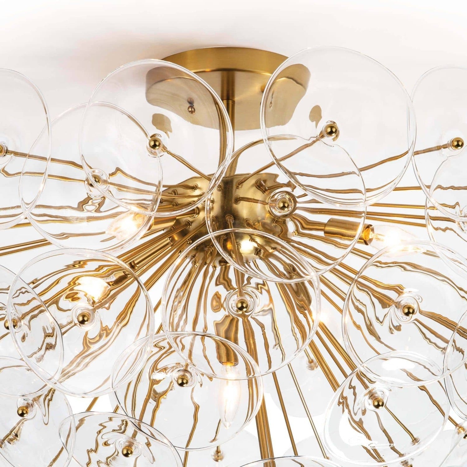 Poppy Glass Semi Flush Mount (Clear)