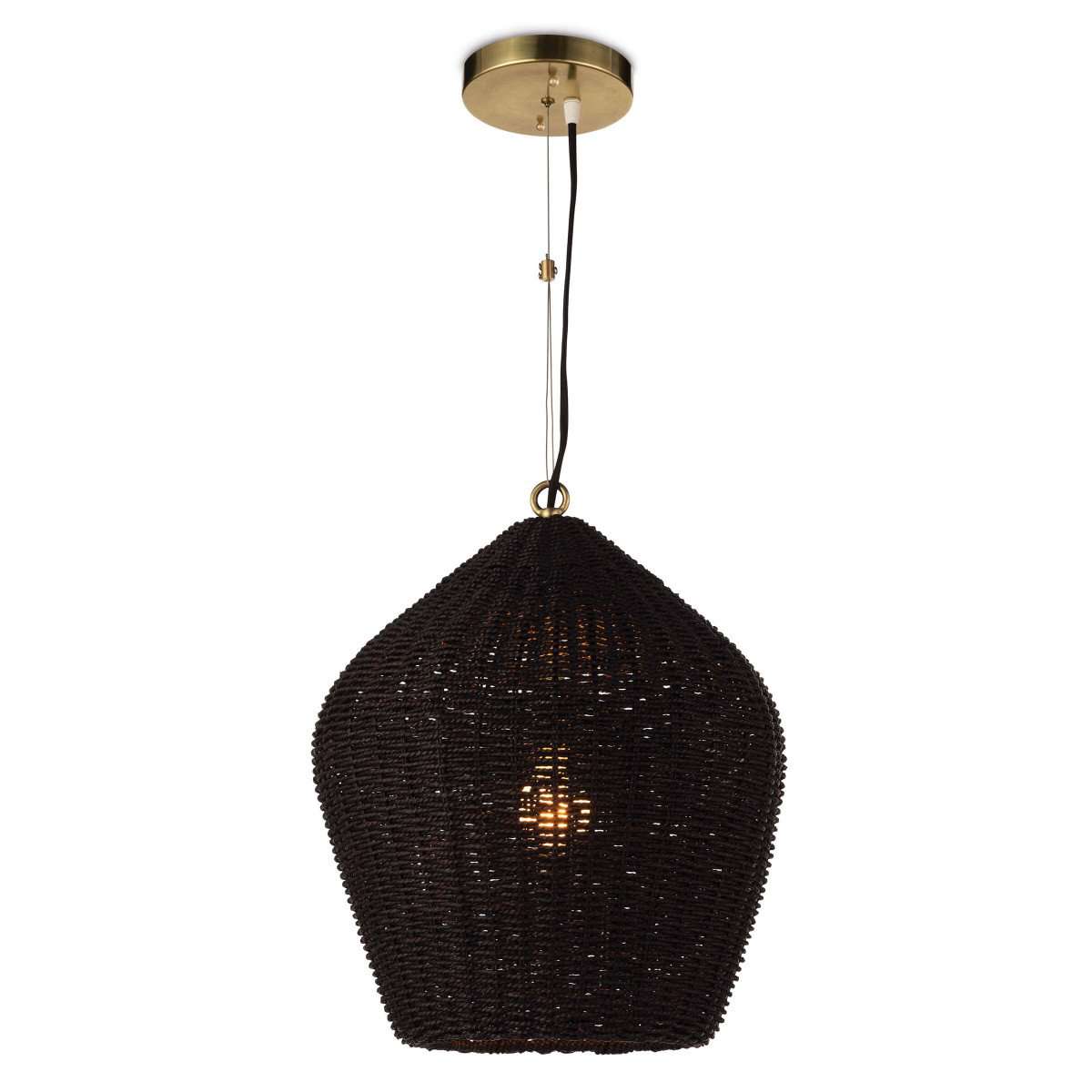 Coastal Living Georgian Pendant-Regina Andrew Design-RAD-16-1261BLK-PendantsBlack-2-France and Son