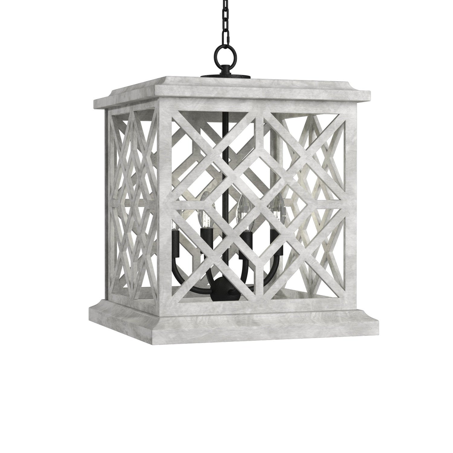 Chatham Wood Lantern-Regina Andrew Design-RAD-16-1364WT-Outdoor Post LanternsWhite-2-France and Son