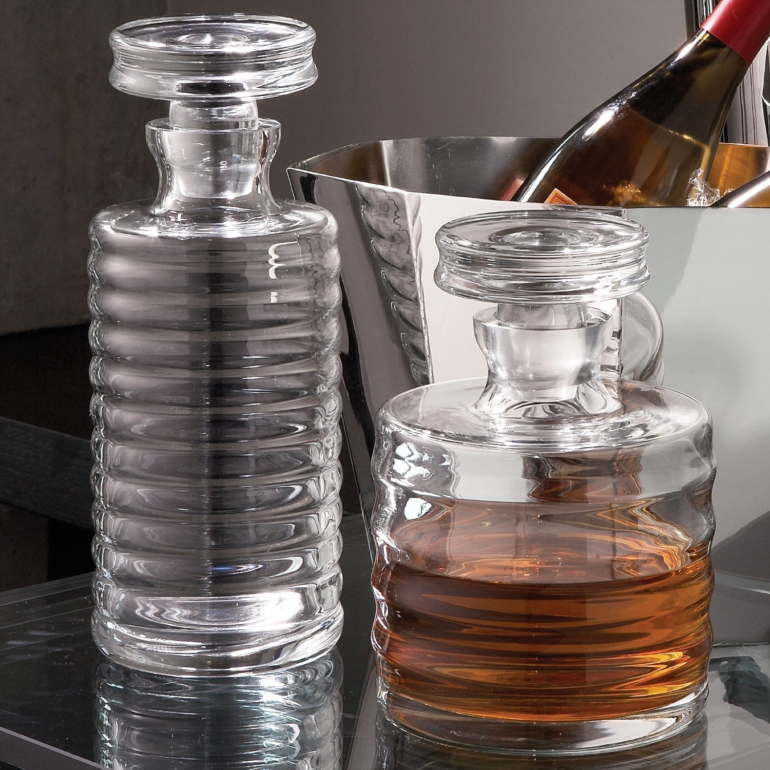 Ribbed Decanter-Global Views-GVSA-1608-DecorTall-2-France and Son