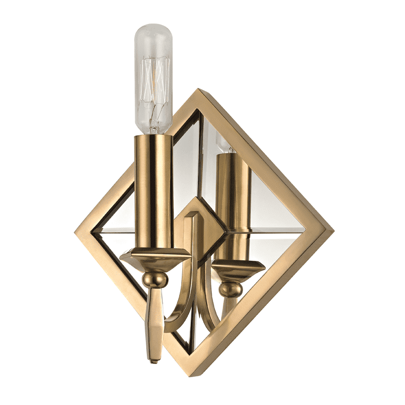 Colfax 1 Light Wall Sconce Aged Brass-Hudson Valley-HVL-7601-AGB-Wall Lighting-1-France and Son