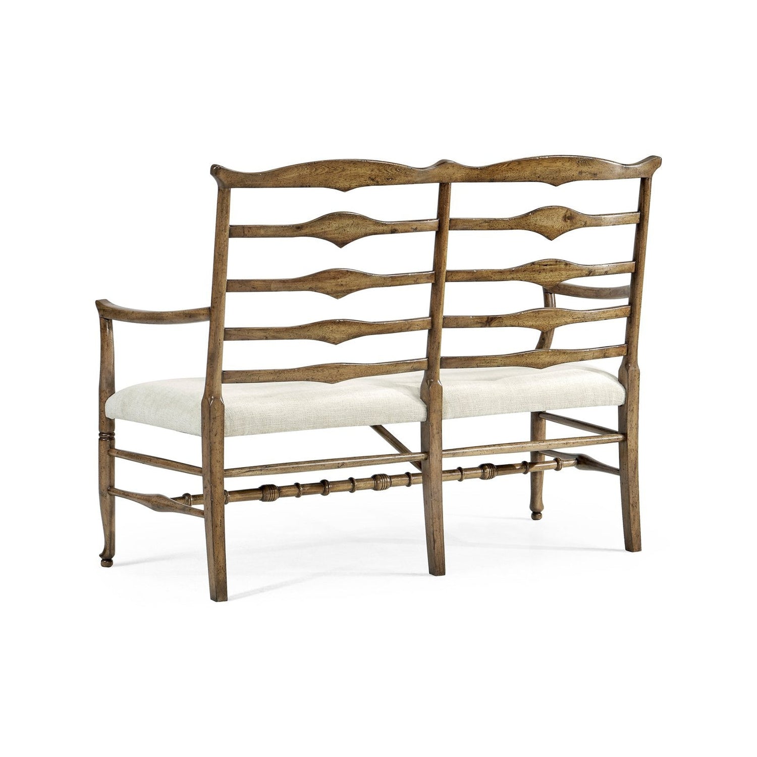 Casual Ladderback Bench-Jonathan Charles-JCHARLES-492803-DTM-BenchesMedium Driftwood-Rush-6-France and Son