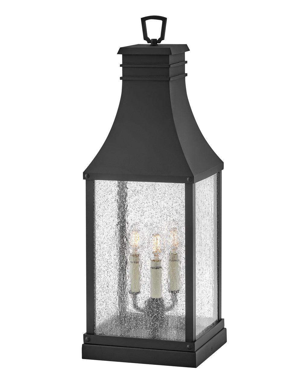 Outdoor Beacon Hill - Large Pier Mount Lantern 12v-Hinkley Lighting-HINKLEY-17467MB-LV-Outdoor Post LanternsLED-Museum Black-2-France and Son