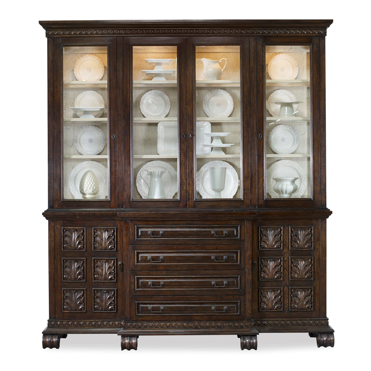 Castilian Buffet & Hutch-Ambella-AMBELLA-17501-340-001-Sideboards & Credenzas-2-France and Son