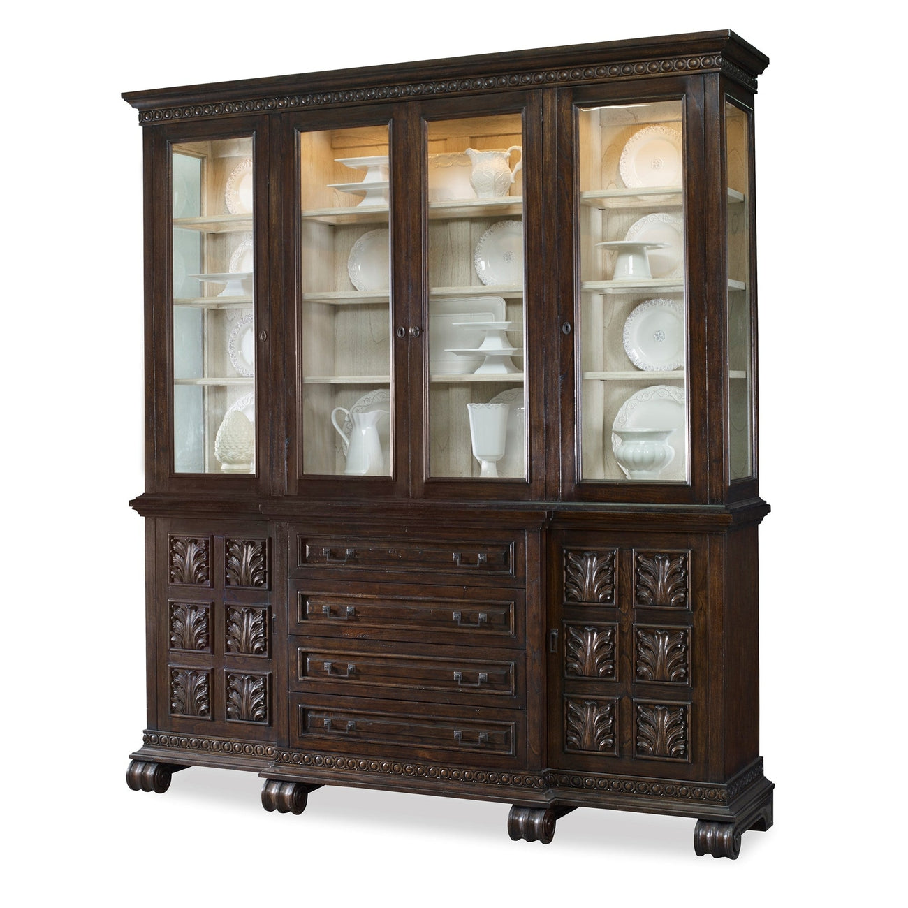 Castilian Buffet & Hutch-Ambella-AMBELLA-17501-340-001-Sideboards & Credenzas-4-France and Son