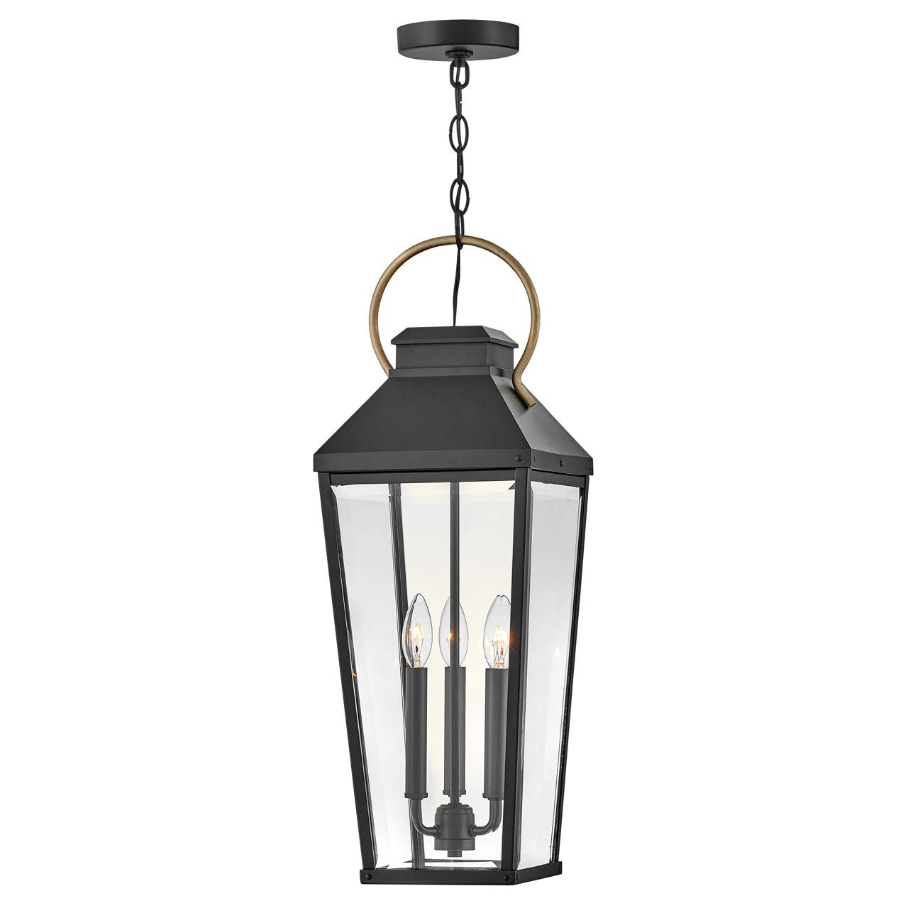 Outdoor Dawson Large Hanging Lantern-Hinkley Lighting-HINKLEY-17502BK-Outdoor Post Lanterns-1-France and Son