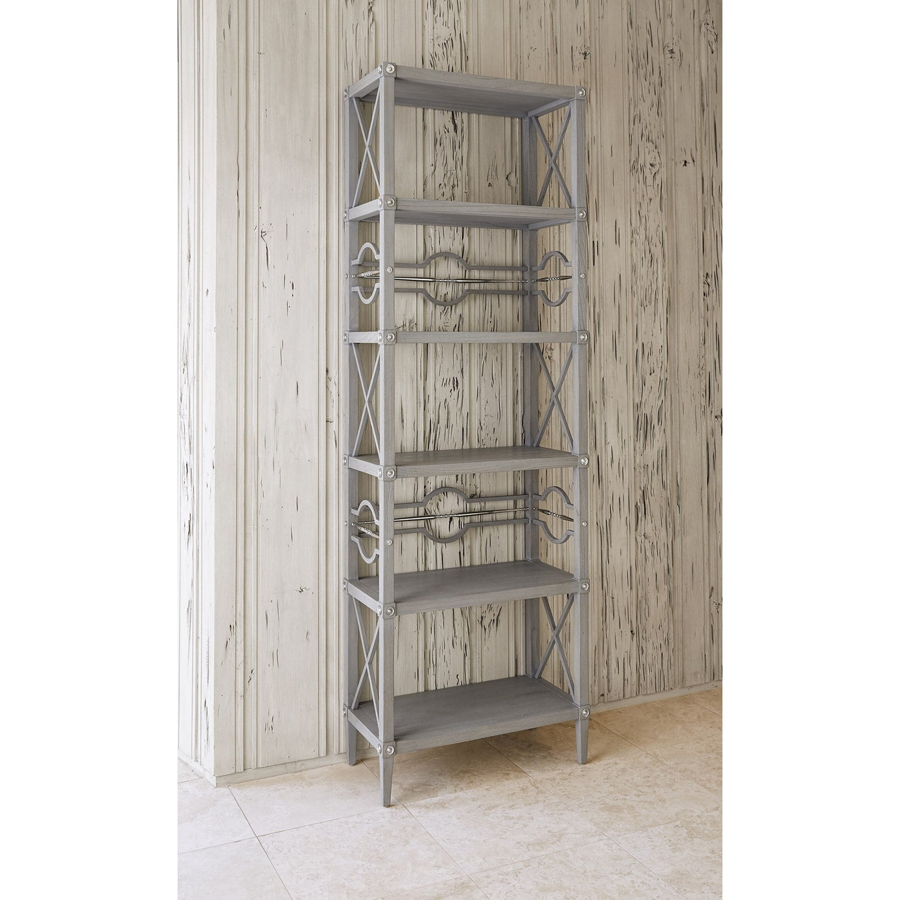 Spindle Étagère-Ambella-AMBELLA-17554-800-002-Bookcases & CabinetsWeathered Grey-4-France and Son