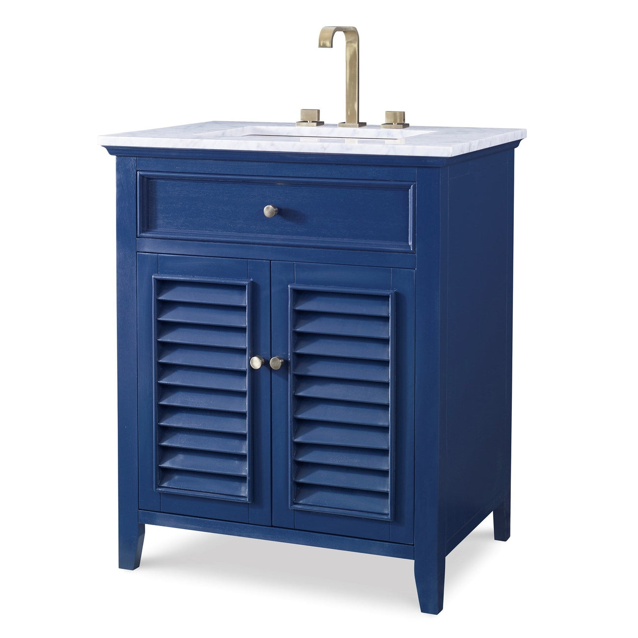 Louvered Medium Sink Chest - Cadet Blue-Ambella-AMBELLA-17590-110-221-Bathroom Sinks-1-France and Son