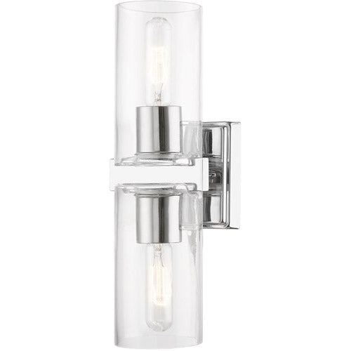 Clarion 2 Light 5 inch Vanity Sconce Wall Light-Livex Lighting-LIVEX-18032-05-Wall LightingPolished Chrome-1-France and Son