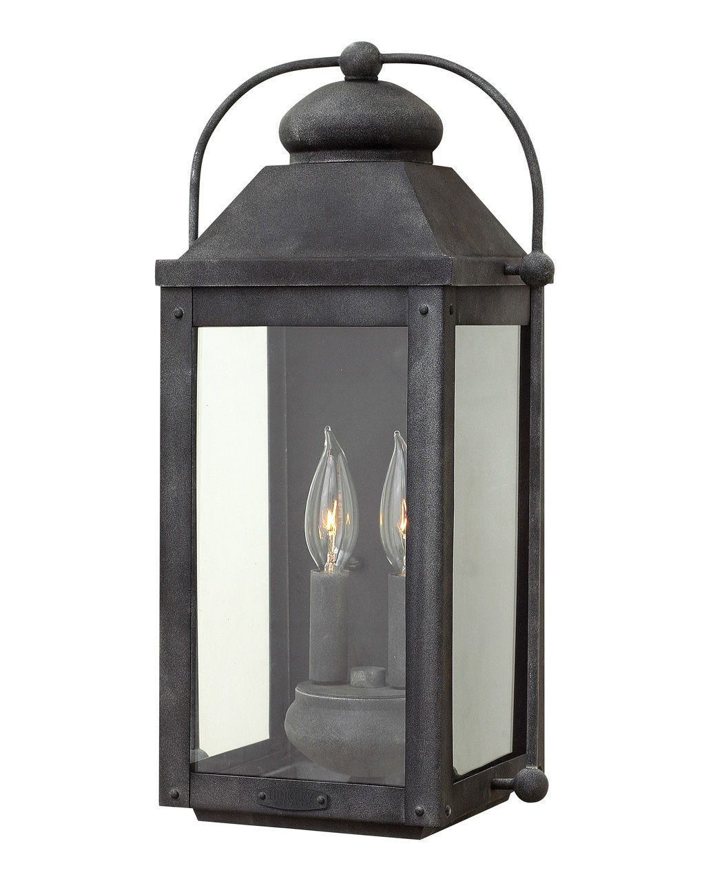 Outdoor Anchorage - Medium Wall Mount Lantern-Hinkley Lighting-HINKLEY-1854DZ-LL-Outdoor Post LanternsLED-Aged Zinc-2-France and Son