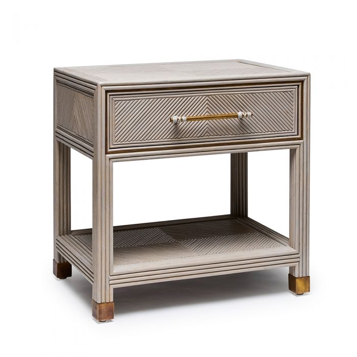 Jensen Bedside Chest-Interlude-INTER-188253-NightstandsGrey Wash-1-France and Son