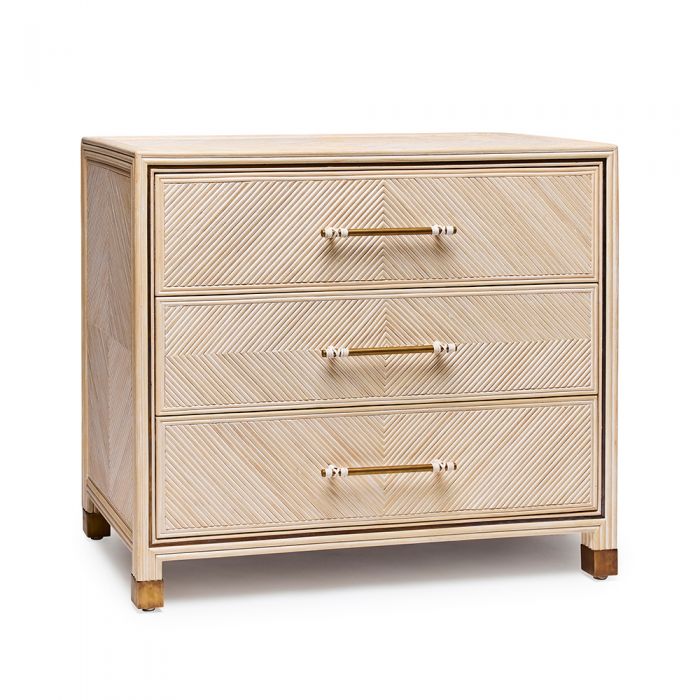 Jensen 3 Drawer Chest-Interlude-INTER-188256-DressersWhite Wash/Aged Brass-4-France and Son