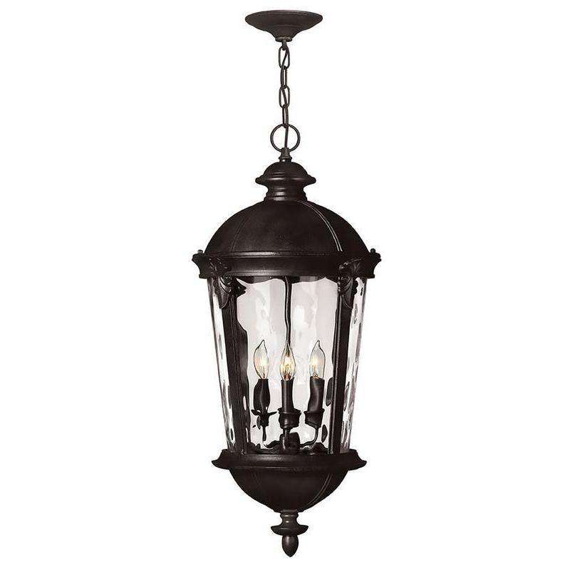 Outdoor Windsor - Large Hanging Lantern-Hinkley Lighting-HINKLEY-1892BK-Outdoor PendantsBlack-2-France and Son