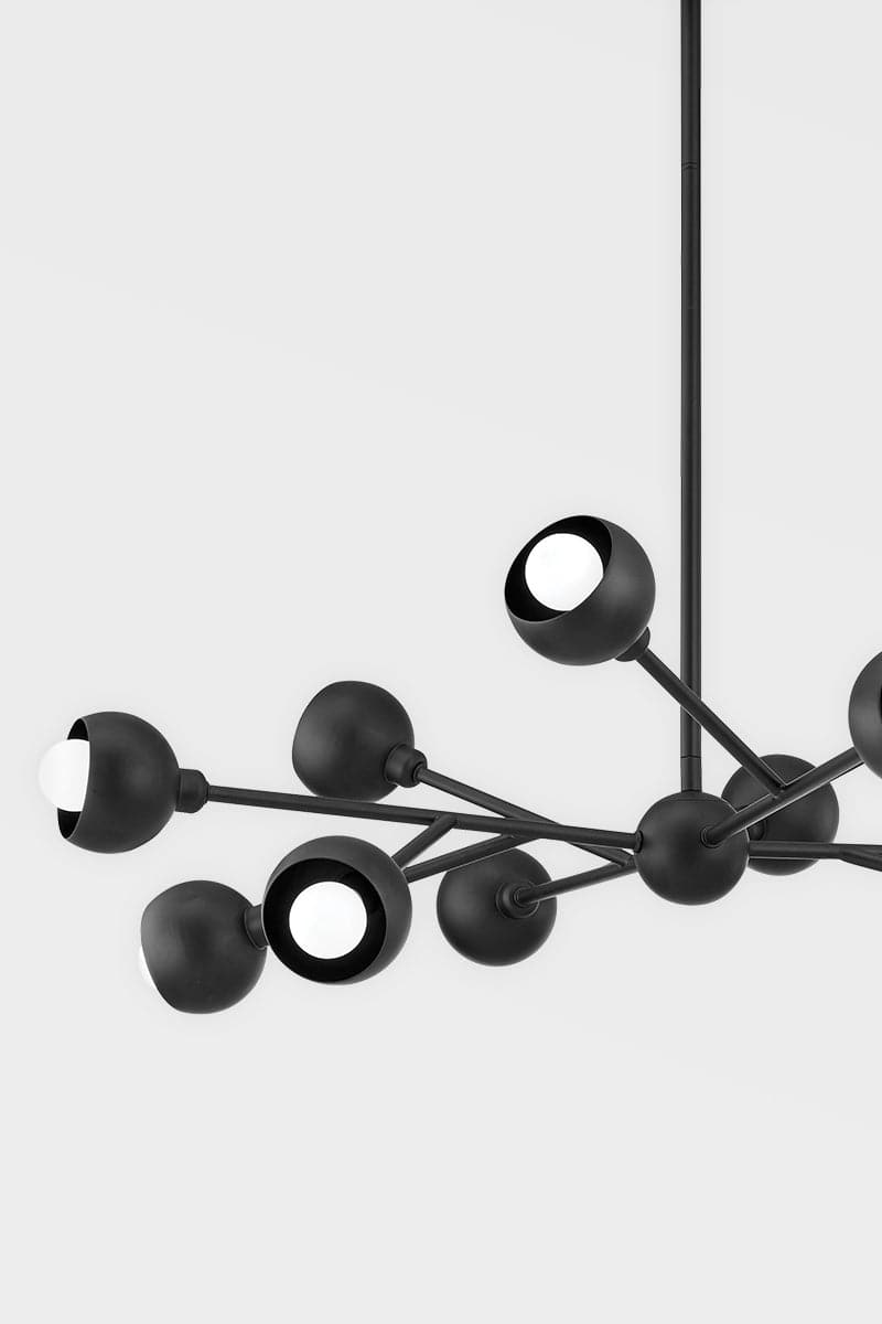 Colt 12 Light Chandelier Soft Black-Troy Lighting-TROY-F7412-SBK-Chandeliers-2-France and Son