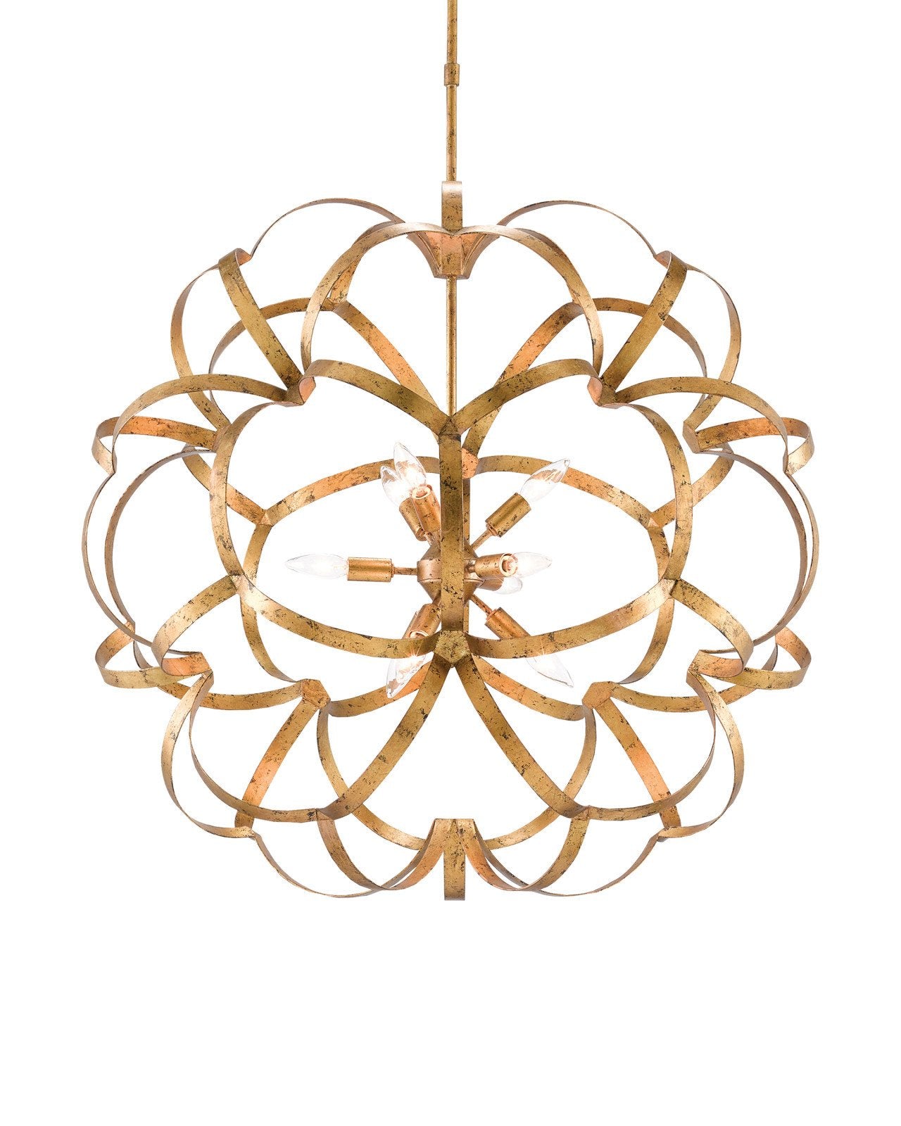 Sappho Gold Orb Chandelier