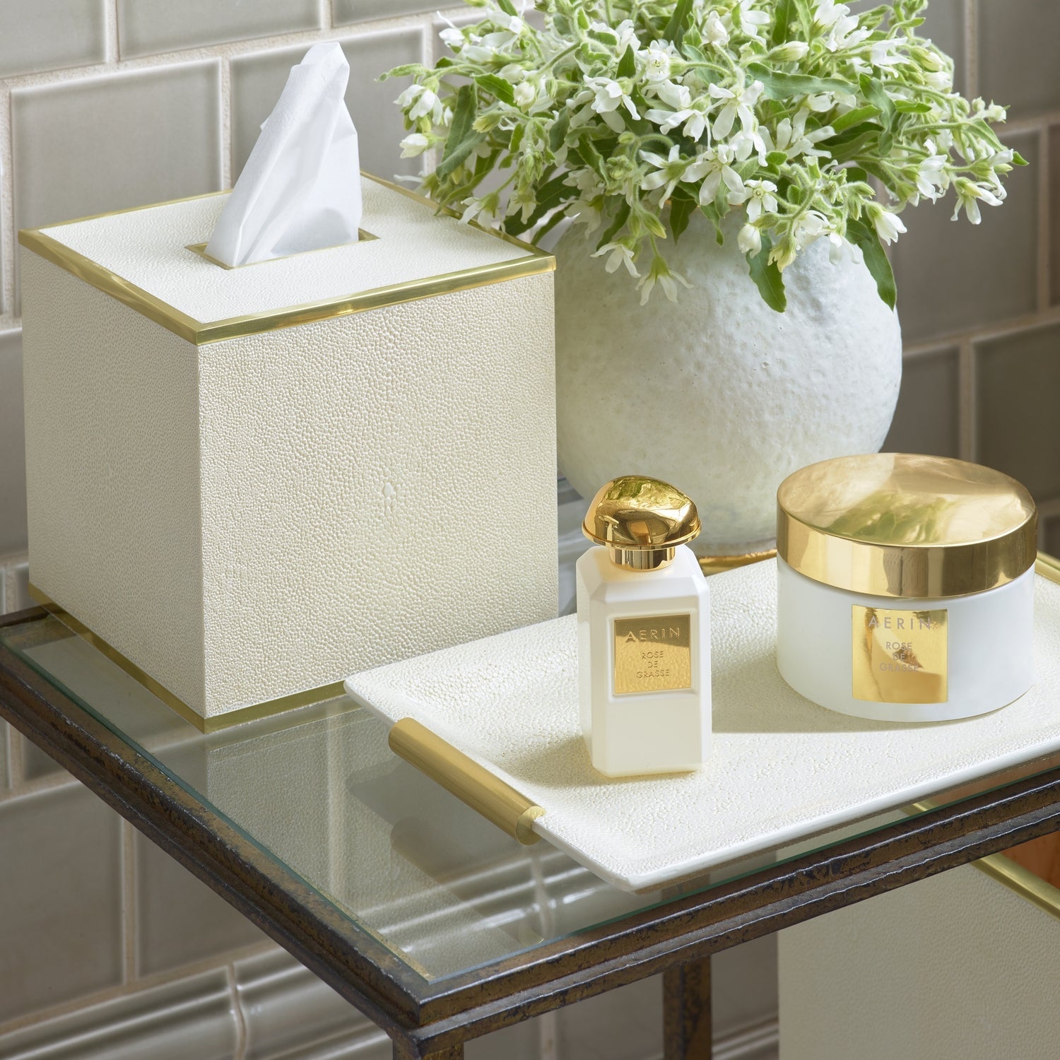 Classic Shagreen Tissue Box Cover - image 7
