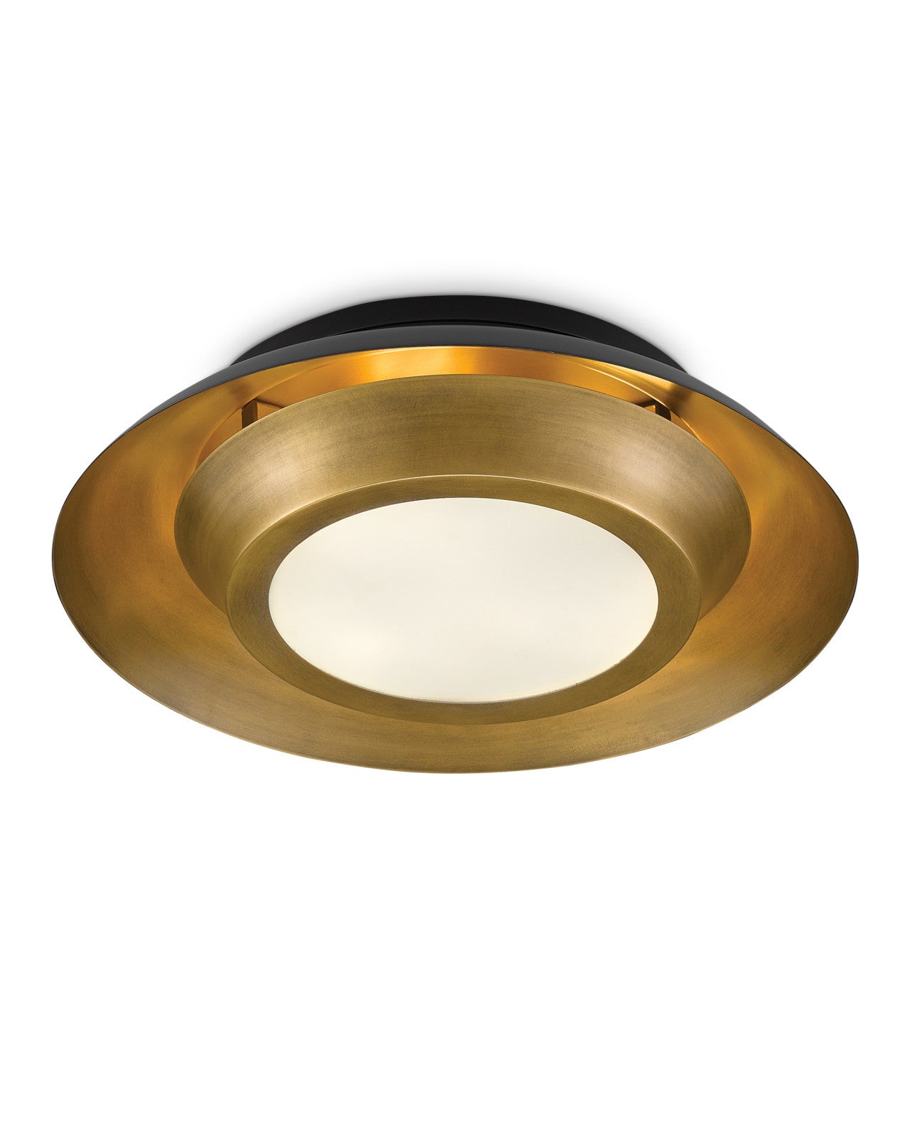 Metaphor Black & Brass Flush Mount