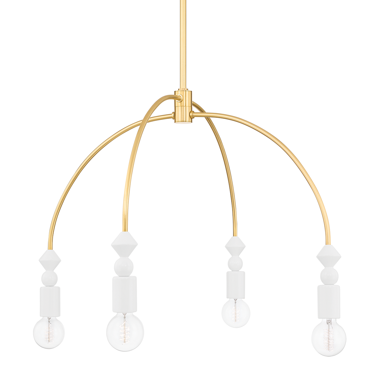 Flora 4 Light Chandelier-Mitzi-HVL-H471804-AGB-Chandeliers-1-France and Son