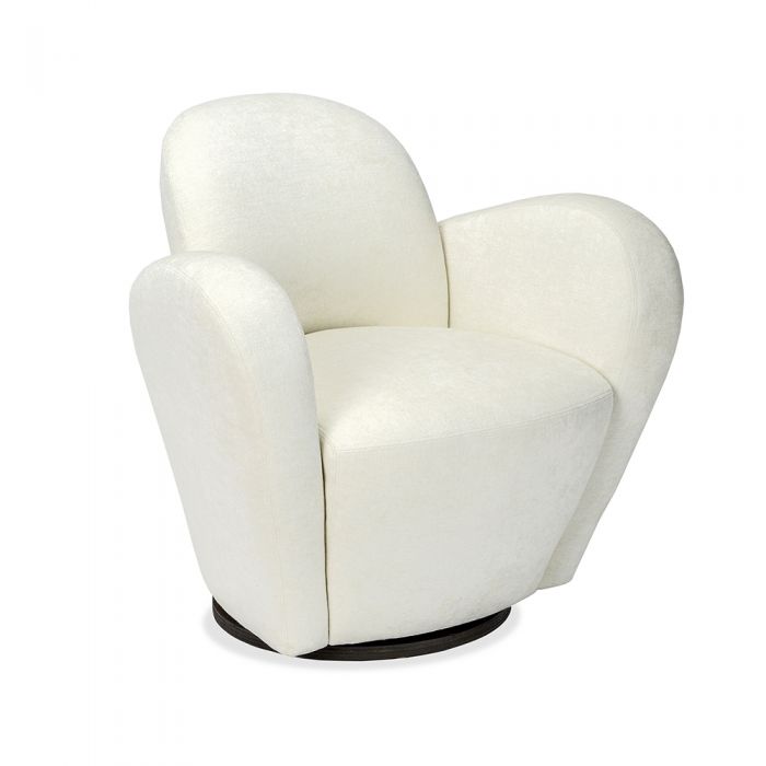 Miami Swivel Chair-Interlude-INTER-198006-1-Lounge ChairsPearl-1-France and Son