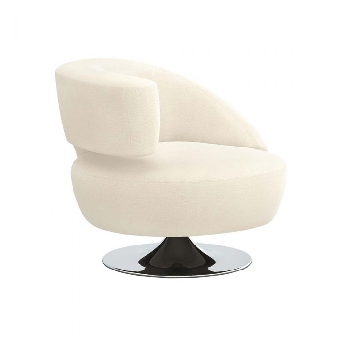 Isabella Swivel Chair-Interlude-INTER-198021-15-Lounge ChairsPure-Left-2-France and Son