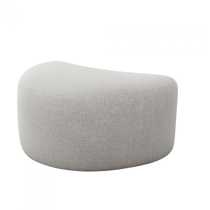 Carlisle Ottoman-Interlude-INTER-198515-6-Stools & OttomansRight-Grey-24-France and Son