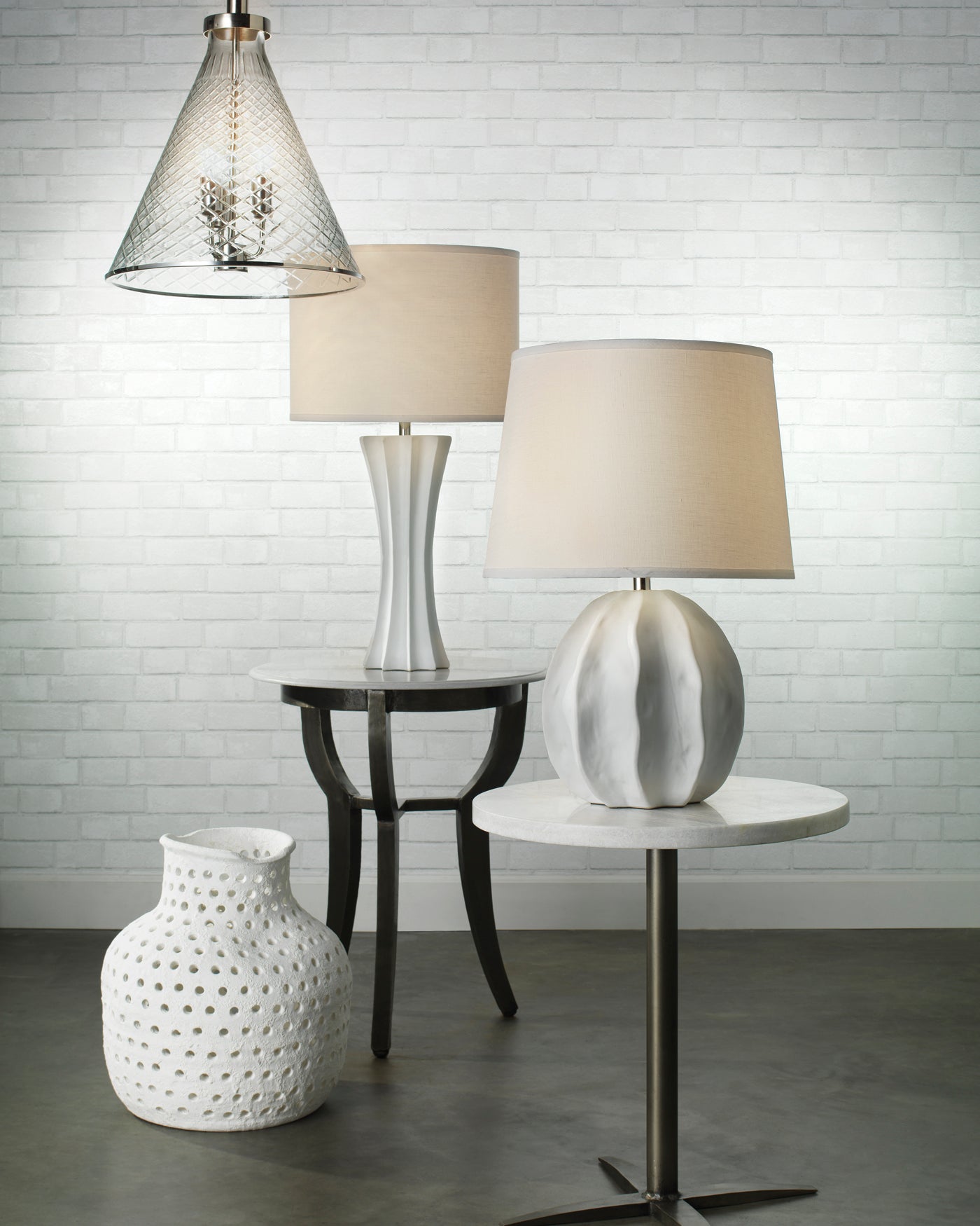 Urchin Table Lamp-Jamie Young-JAMIEYO-9URCHTLWHITE-Table Lamps-2-France and Son