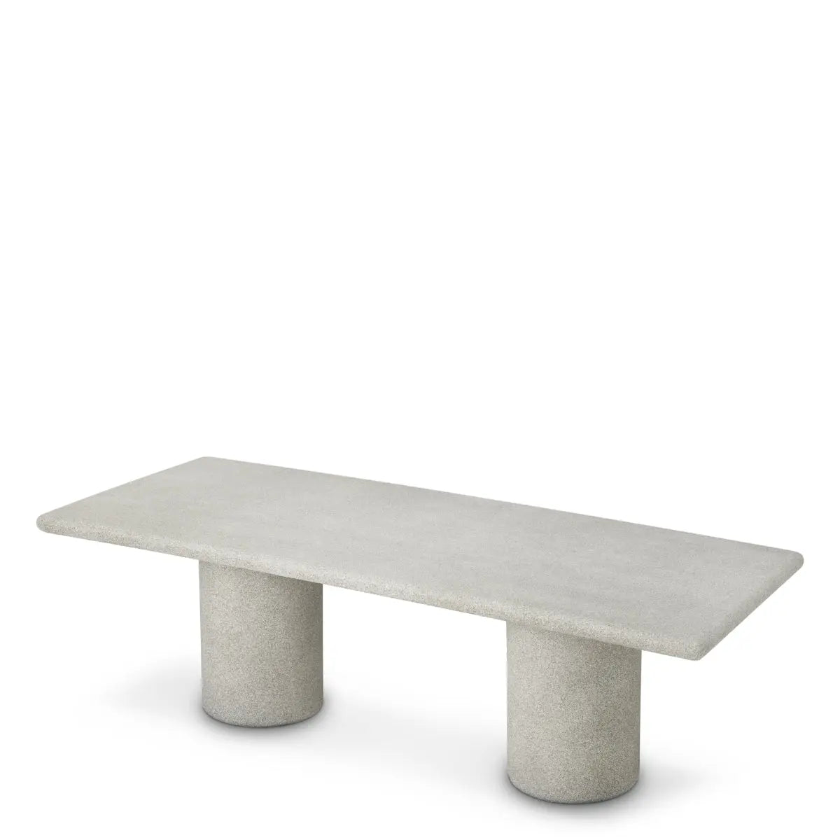Additional view of Outdoor Dining Table Cloverdale Grey Stone Texture in light grey and greige.