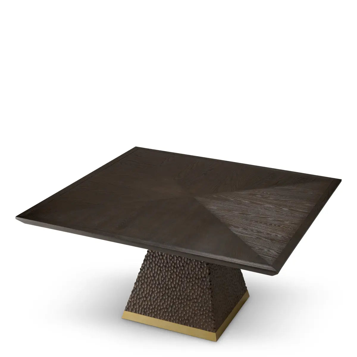 Additional view of Dining Table Rexton Ebony Oak Veneer in dark brown and ebony.