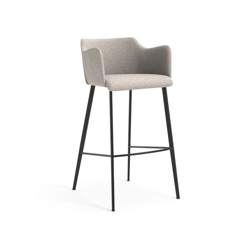 Griffin Bar & Counter Stool-Sunpan-SUNPAN-104739-Bar StoolsBar Stool-November Grey / Bravo Cognac-10-France and Son