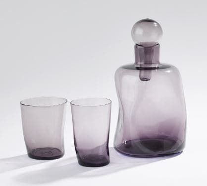 Pinched Decanter-Short-Global Views-GVSA-7.30179-Bar DecorGrey-4-France and Son