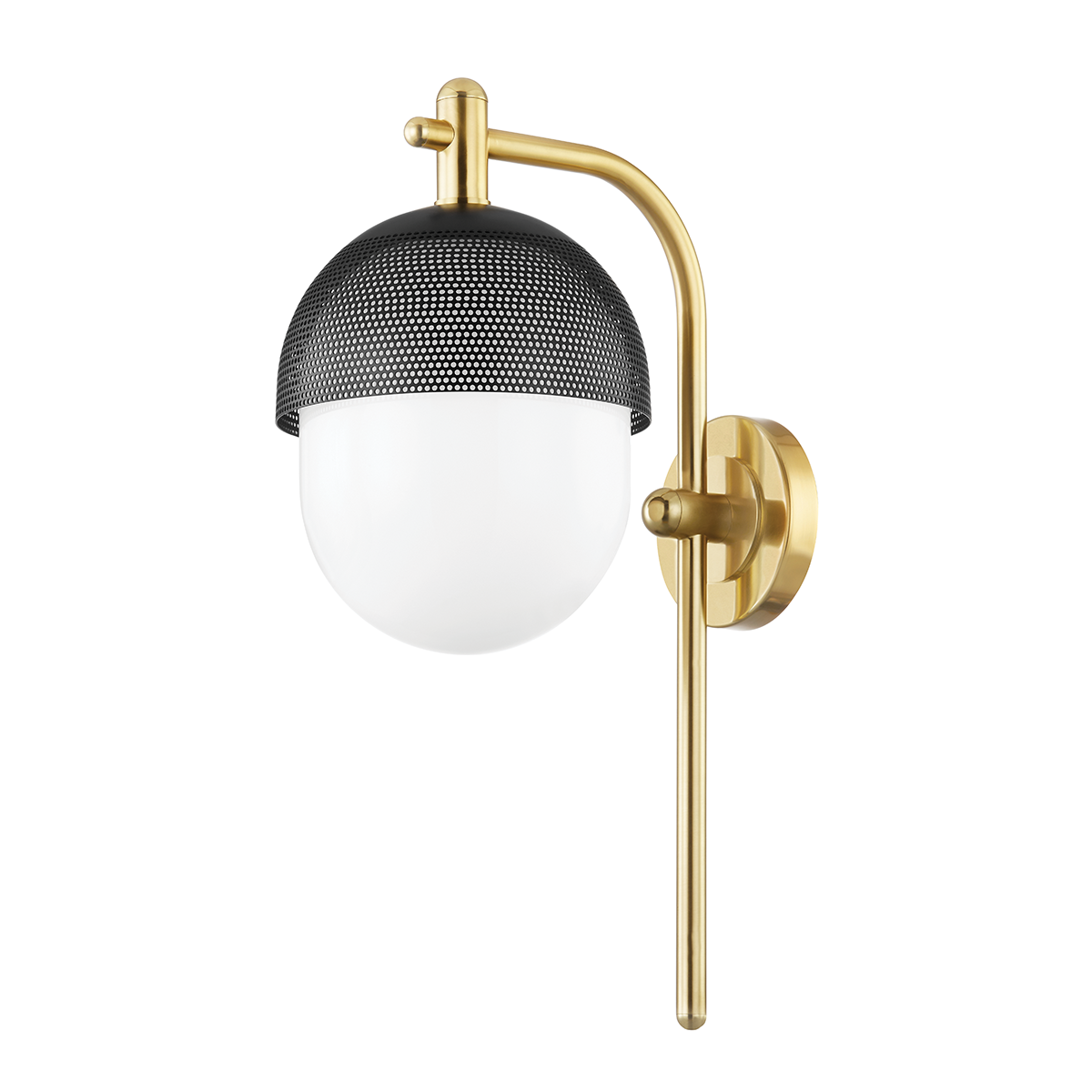 Nyack - 1 Light Wall Sconce-Hudson Valley-HVL-6100-AGB/BK-Outdoor Wall SconcesAged Brass / Black-1-France and Son