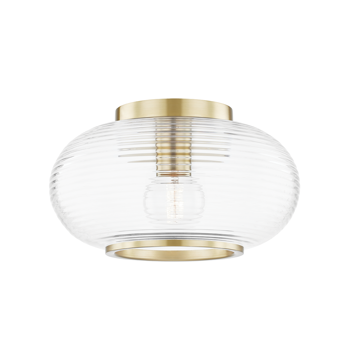 Maggie 1 Light Flush Mount-Mitzi-HVL-H418501-AGB-Flush MountsAged Brass-1-France and Son