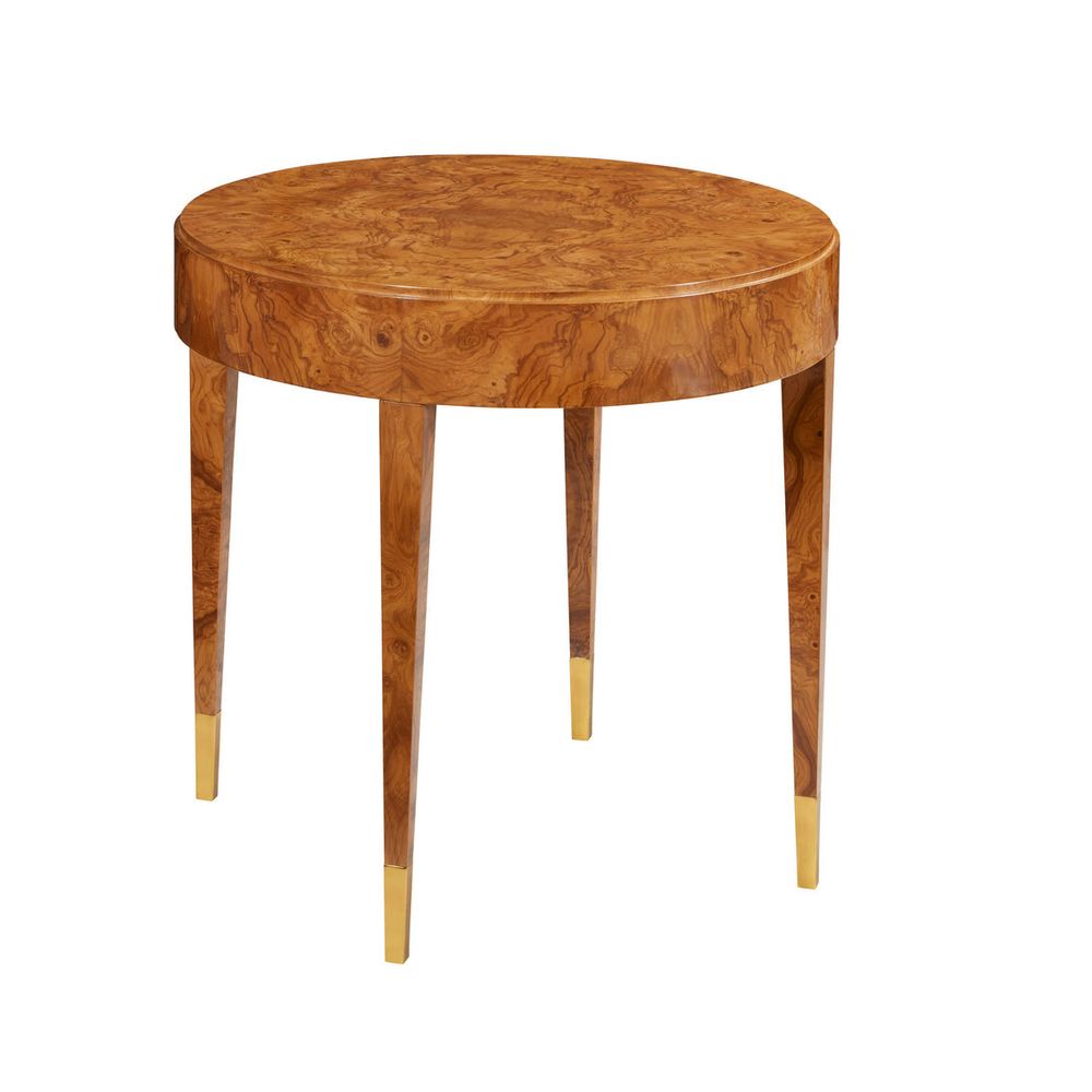 Salena Round End Table-Olive Ashe