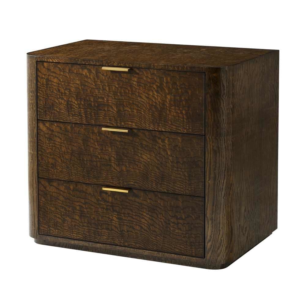 Kesden Nightstand-Theodore Alexander-THEO-TA60081.C351-NightstandsPyramid Brown-3 Drawers-3-France and Son