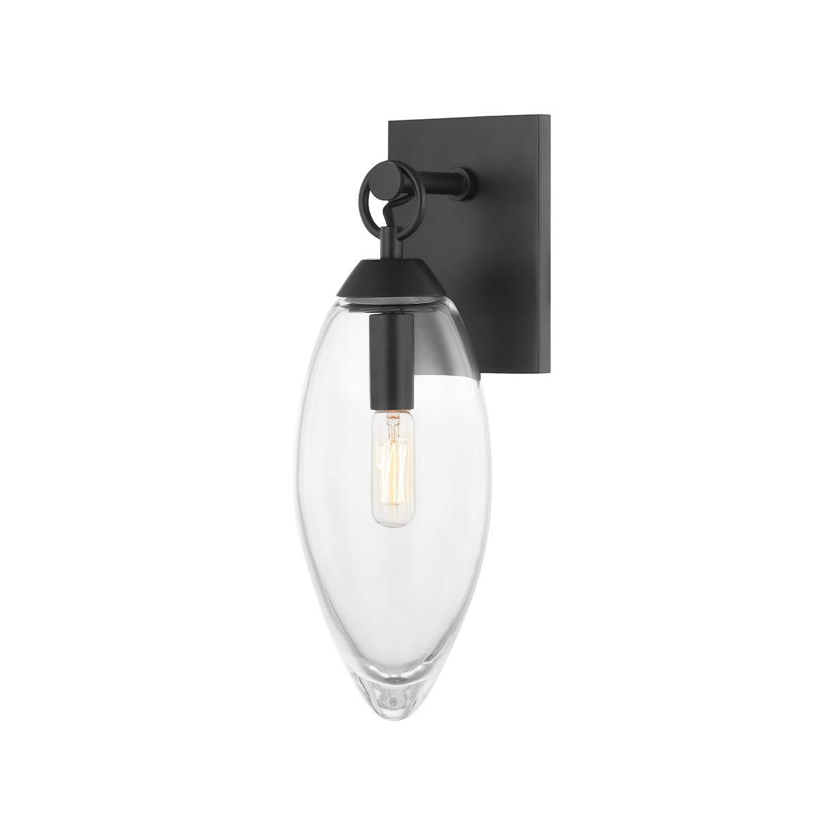 Nantucket 1 Light Wall Scone-Hudson Valley-HVL-7900-BBR-Wall LightingBlack Brass-2-France and Son