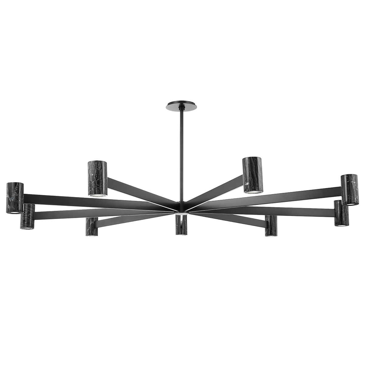 Predock 9 Light Chandelier Black Brass-Hudson Valley-HVL-9164-BBR-Chandeliers-1-France and Son