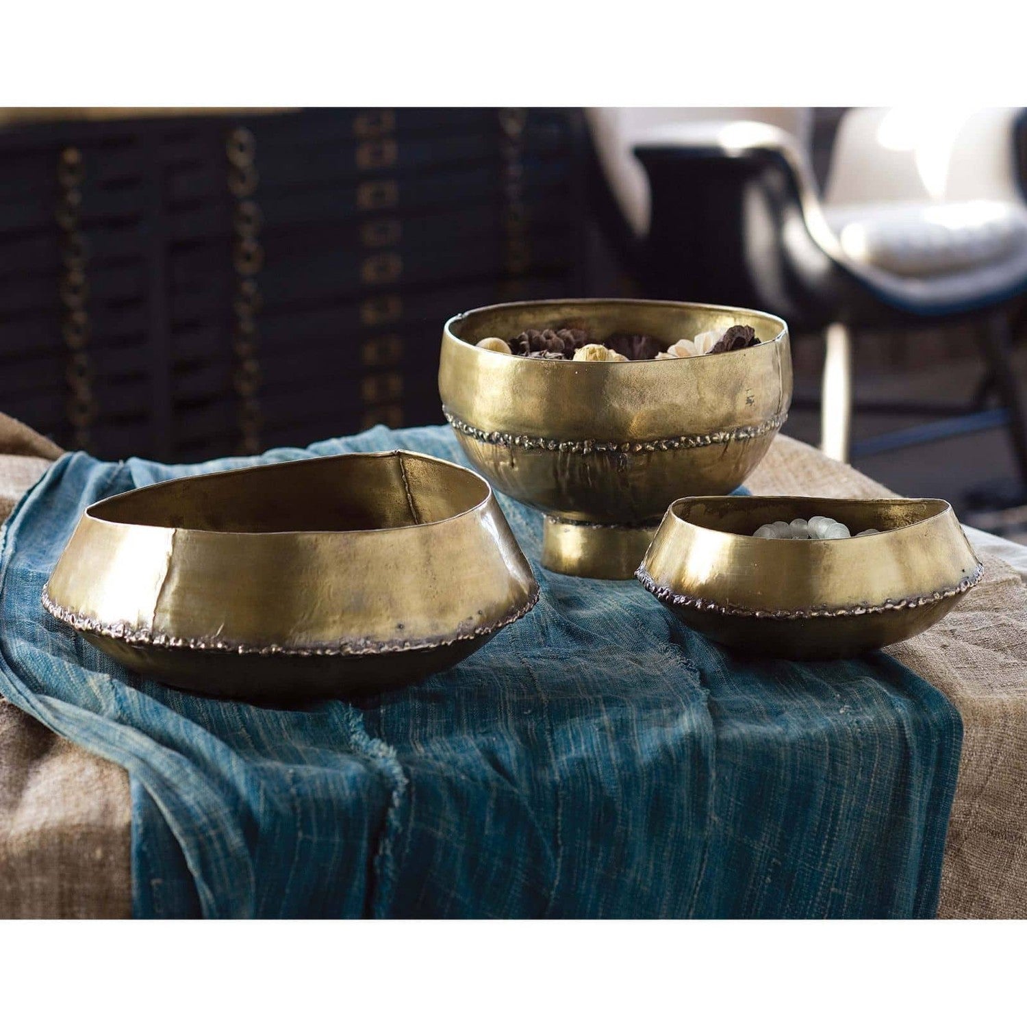 Bedouin Bowl Small (Brass)-Regina Andrew Design-RAD-20-1203-Bowls-2-France and Son