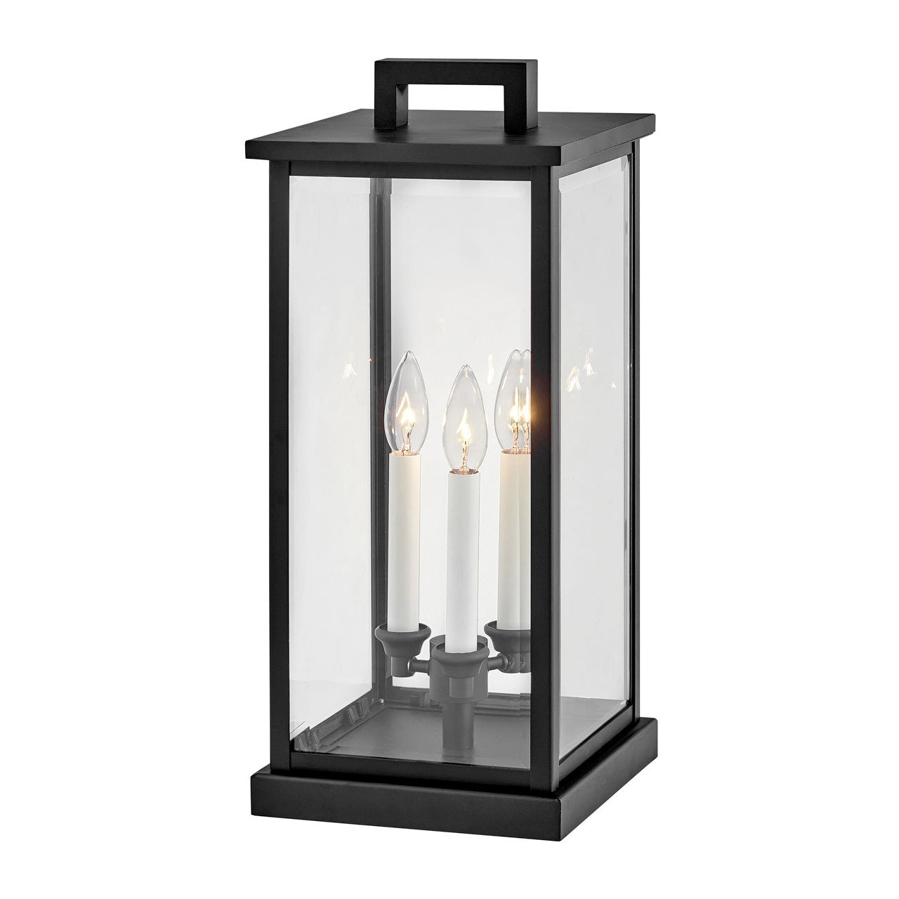 Outdoor Weymouth Large Pier Mount Lantern 12v-Hinkley Lighting-HINKLEY-20017BK-LV-Outdoor Post LanternsBlack-1-France and Son